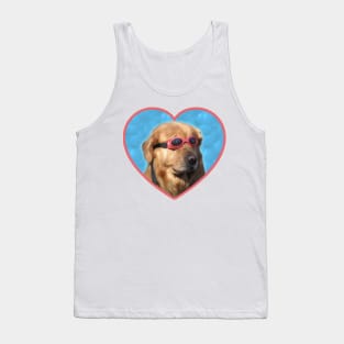 Swimming Goggle Dog Tank Top